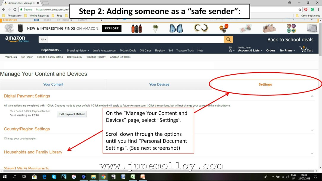 Kindle Set-up | www.junemolloy.com